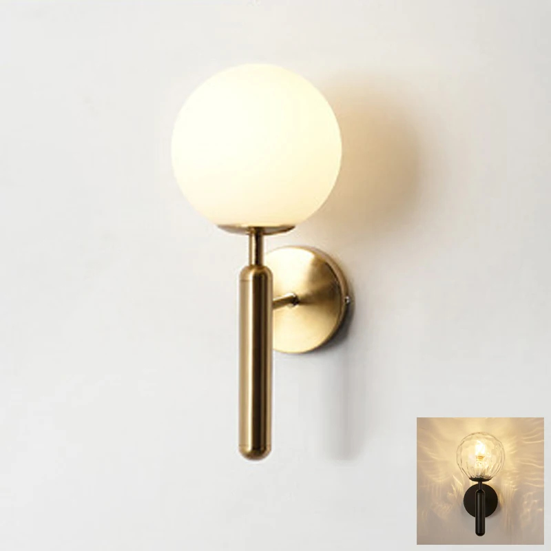 Modern Glass ball Wall light LED Wall sconce LED Wall Lamp Bedside lamp 