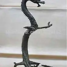42 см Изысканная Бронзовая статуэтка китайского дракона фигурки 1" Высота бронзовые инструменты для приготовления пищи Зажигалка Свадебные украшения