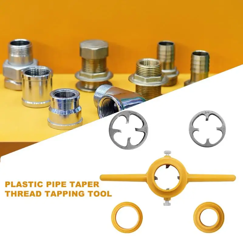 6Pcs/Set NPT Die Set Pipe Threader PVC Thread Maker Tool Sizes 1/2" 3/4