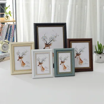 

Nordic Retro Simple Wooden Frame Wall A4 Black White Picture Photo Frames For Wall Picture Frames Baby Photo Frame Home Decor