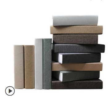

Burlap Simulation Book New Chinese Style Home Decoration Plain Props Bookcase livre decoration maison
