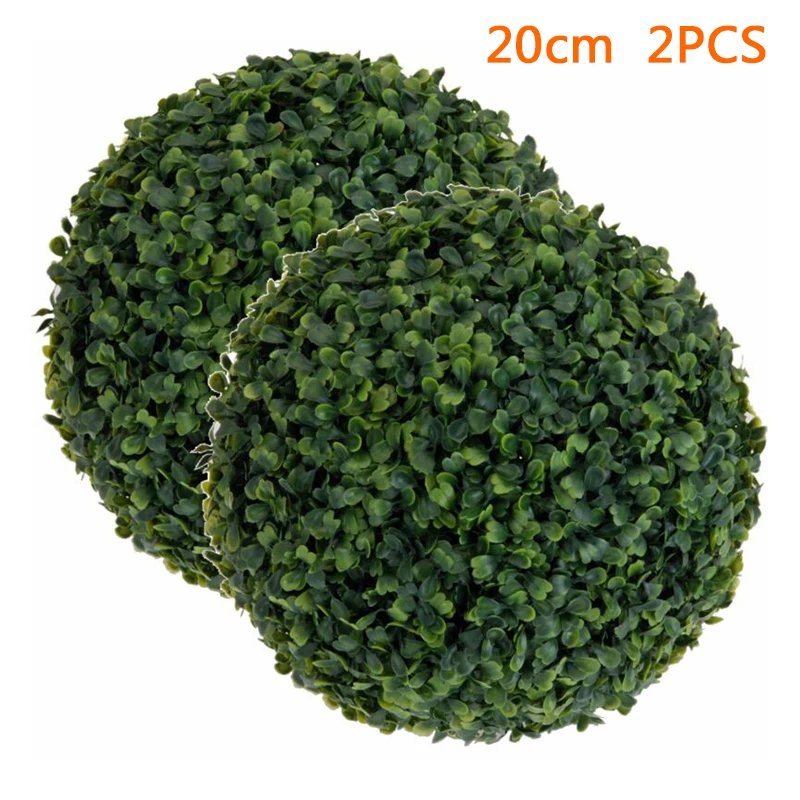 

2Pcs Artificial Plant Ball Tree Boxwood Wedding Event Home Outdoor Decoration Chirstmas New Year Ornaments 20cm/ 25cm/30cm Decor