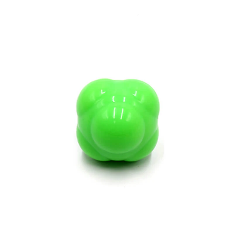 Green 56mm Шестигранный скоростной мяч тренировочный реакционный силиконовый тренировочный тренажер с высокой низкой сложностью тренировочный мяч - Цвет: Green 56mm