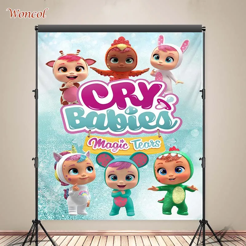 Woncol Cry Baby Magic Tears Photography Backgrounds Child Birthday Photo Backdrops Custom Banners Poster Vinyl Booth Props | Электроника
