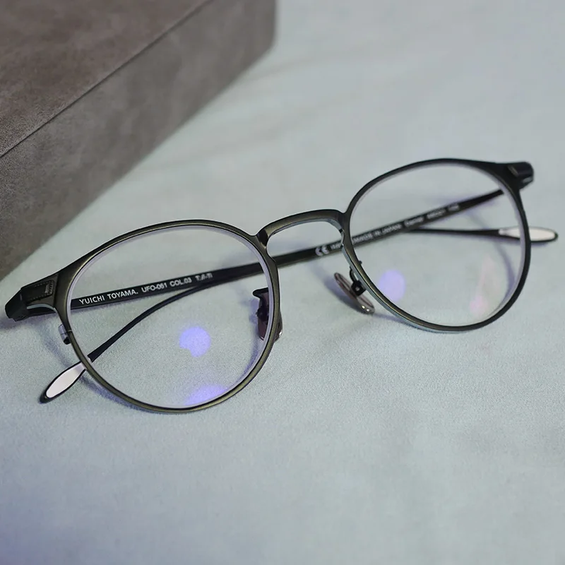 Высококачественные очки из чистого титана, оправа для мужчин и женщин, модные ретро круглые очки с прозрачными линзами без рецепта
