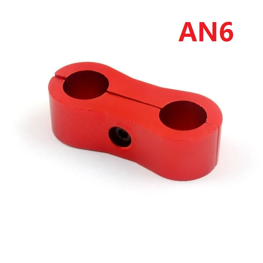 AN6 RED 1 шт. Универсальный AN4 AN6 AN8 AN10 AN12 заготовка масляного топлива водяной шланг трубка Seprator разделительный зажим Алюминиевая линия сепаратор HT-SLJN01 - Цвет: AN6 RED