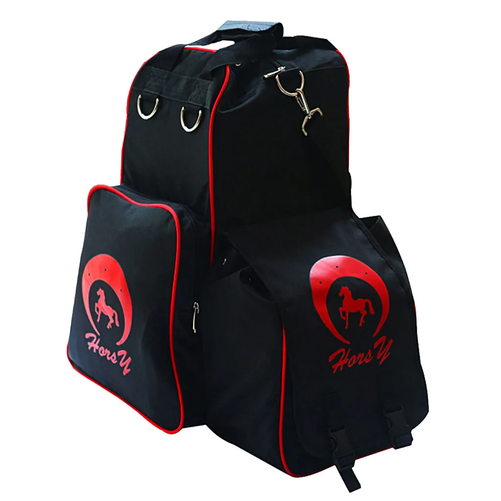 Professional Horse Riding Boots Carry Bag Oxford Equestrian Equipment Backpack with Helmet Compartment