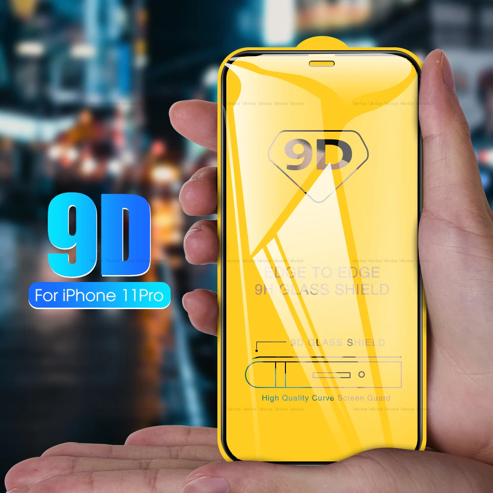 Защитное закаленное стекло 9D для iphone 6 7 6s 8 Plus X XS Max XR|Защитные стёкла и плёнки| |