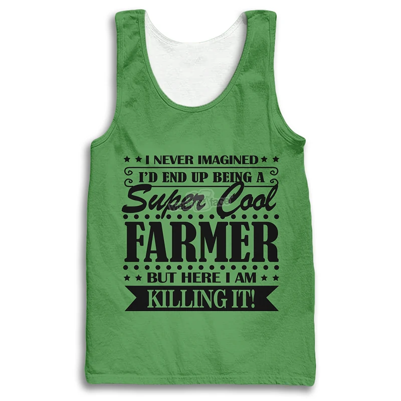 I'D 'd To Be A Farmer разноцветная майка с принтом летняя хипстерская повседневная