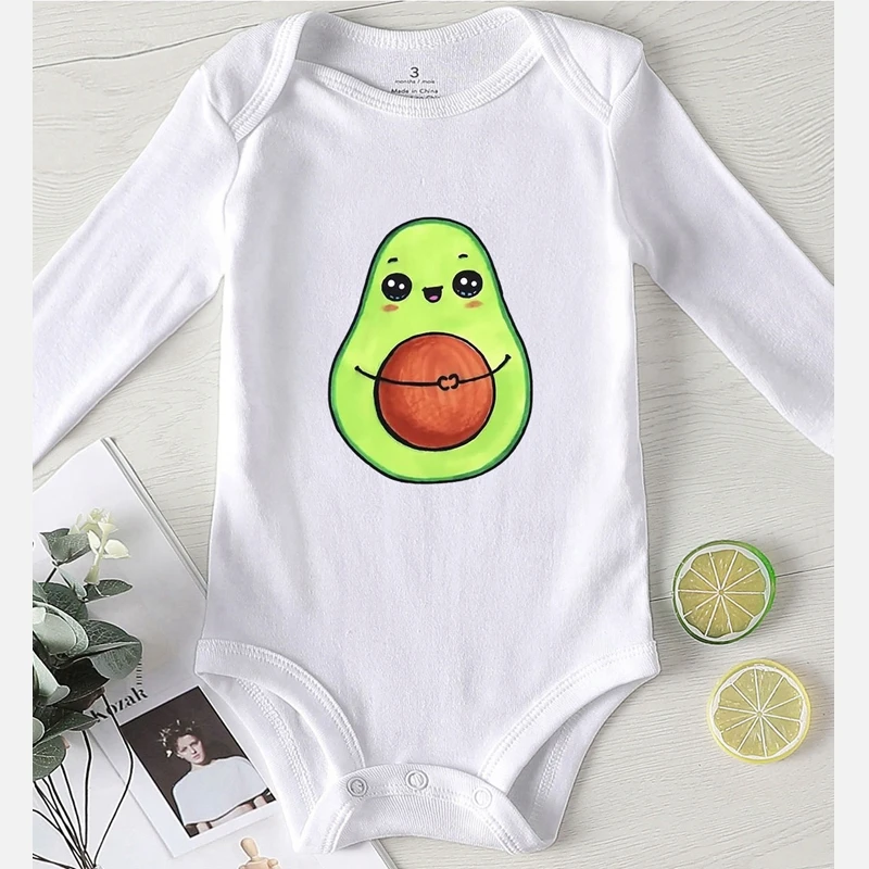 Baby Boy Summer Clothes Cotton Jumpsuit Kids Autumn Newborn Girl Outfits Winter Bodysuit for Newborns Print Avocado Infant Warm Baby Bodysuits  Baby Rompers