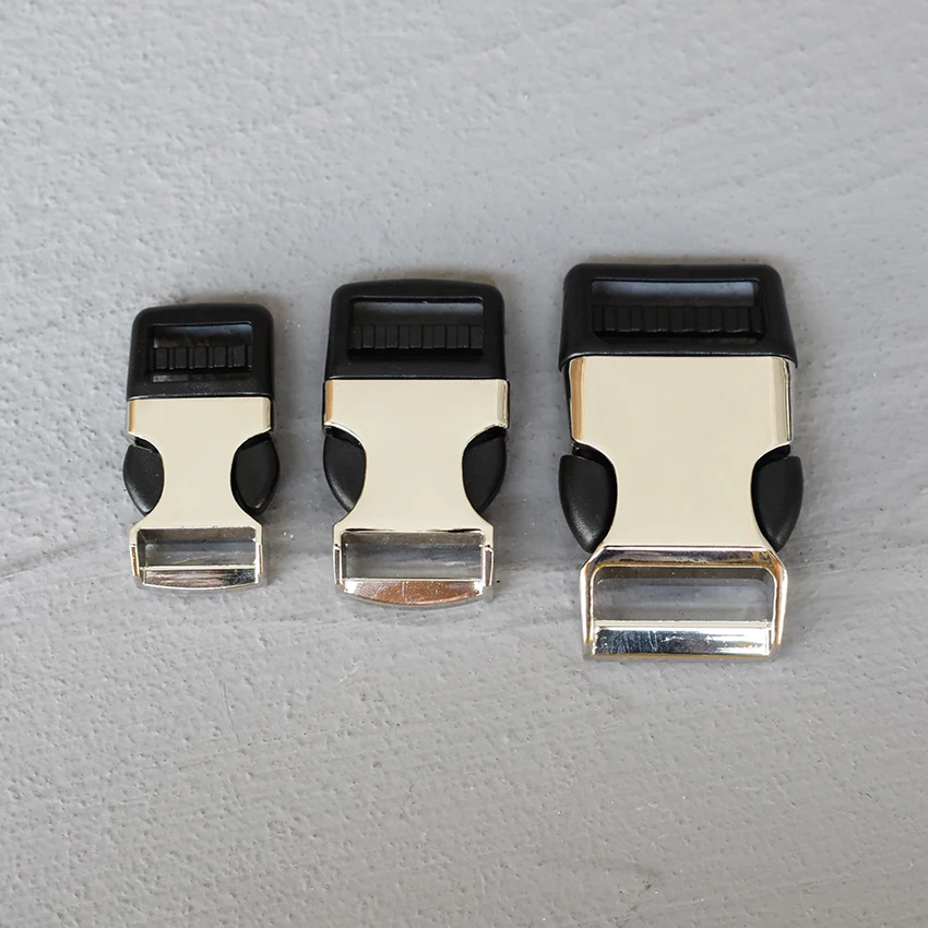 1set 15mm webbing Metal hardware D ring adjuster belt strap slider release  buckle three-piece use for DIY dog collar - AliExpress