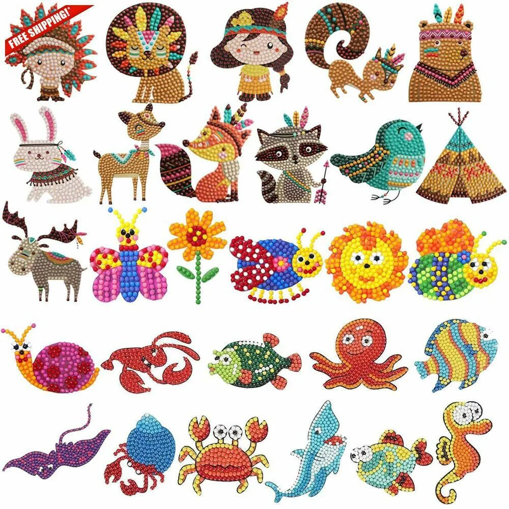 28 Pieces Diamond Painting Kits Kids