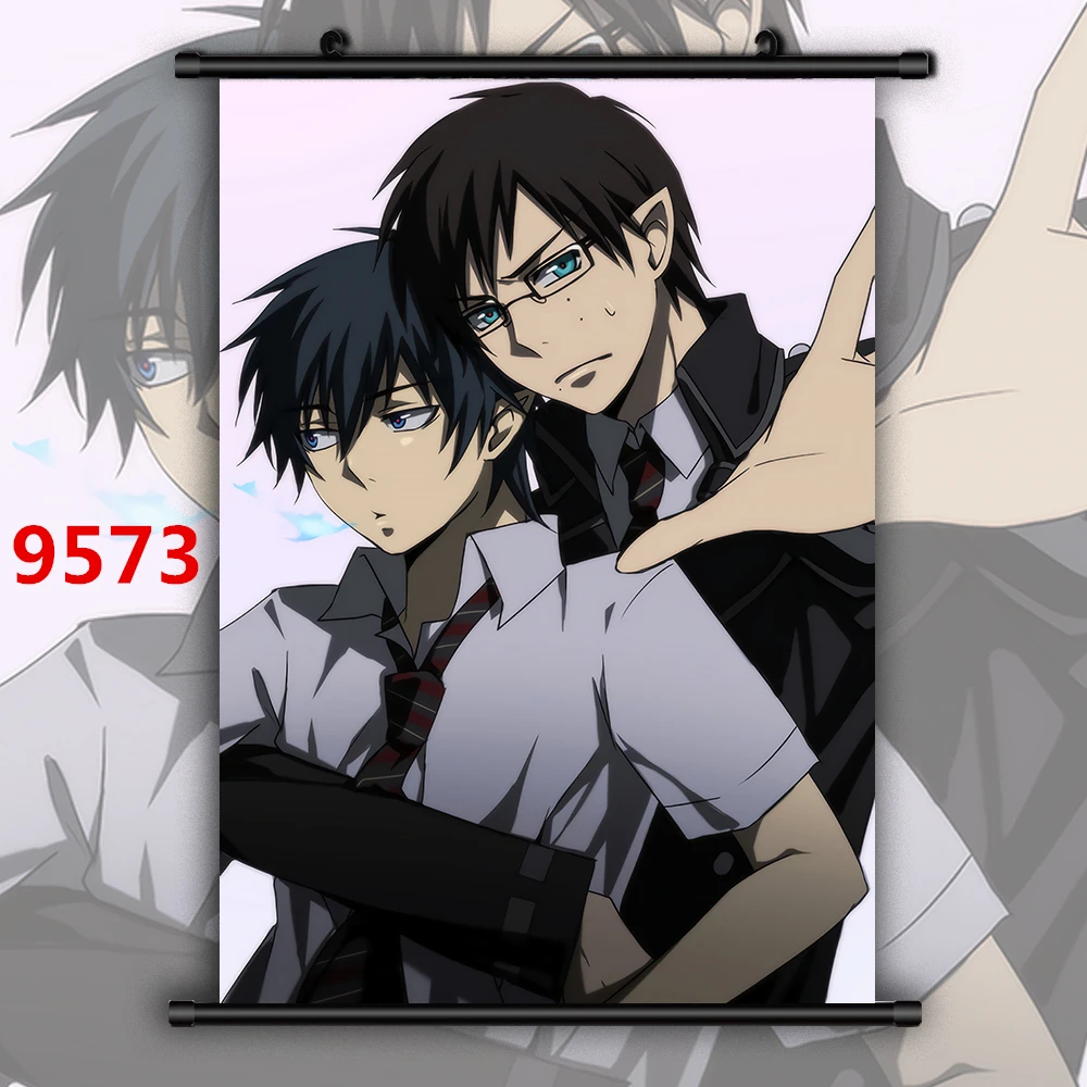 9573 Синий Exorcist Okumura Bros Yukio Rin Аниме Манга HD Печать настенный плакат свиток - Цвет: 9573