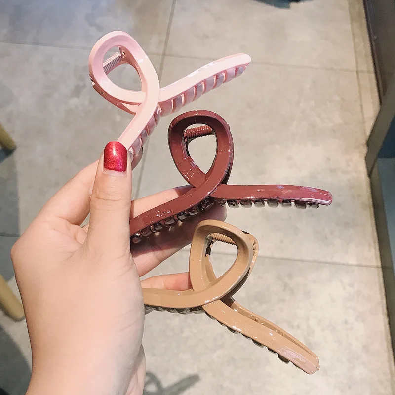 1PC Barrettes  Hair Claw For Women Acrylic Hairpins Hair Crab Claws Girls Make UP Washing Tool Accessories Women Hair Clips 2021