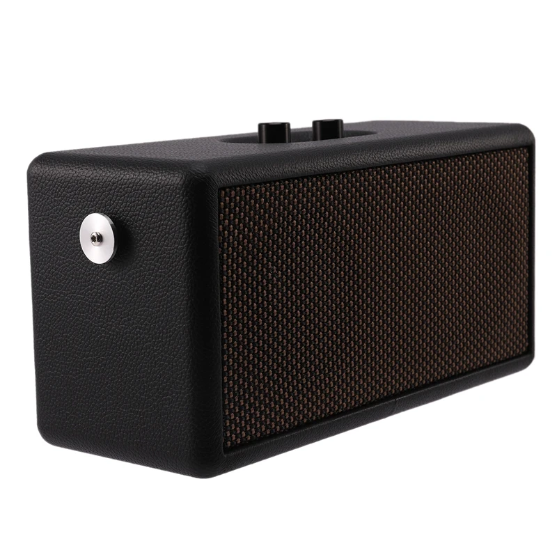 

Retro Wooden Dual Speaker Bluetooth Speaker Home Computer Phone Outdoor Portable Leather Speaker