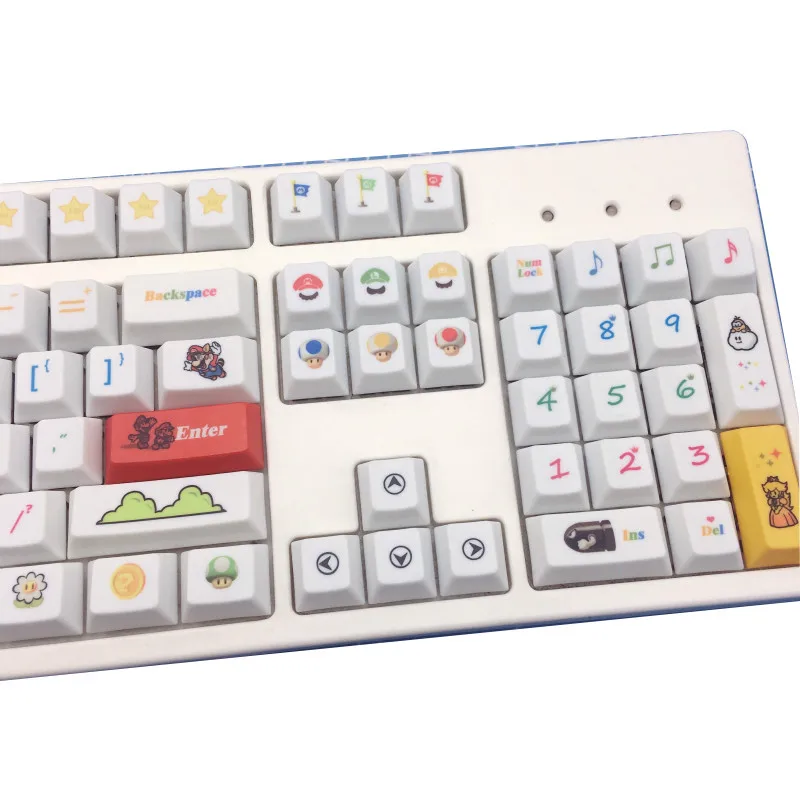 Механическая клавиатура Mario Keycap сублимация краски PBT высота клавиатуры для