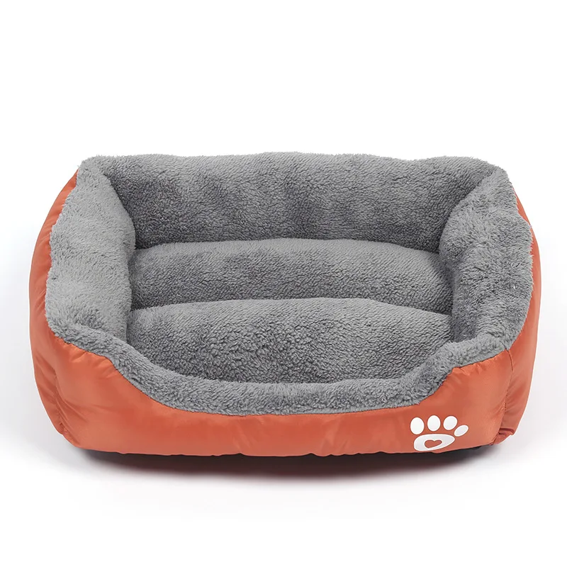 Акция, настоящая механическая стирка, нейлоновые модные собачьи кровати для маленьких собак, высокое качество, домашняя кровать, большой мягкий домик для щенков - Цвет: Orange