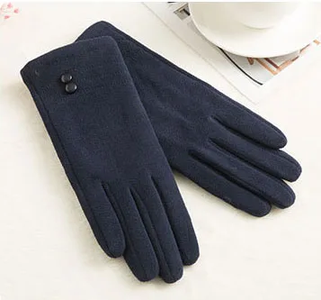 ECOBROS классические Luvas de inverno женские модные зимние перчатки для активного отдыха, спортивная теплая и бархатная перчатки для сенсорного экрана перчатки - Цвет: N918-blue