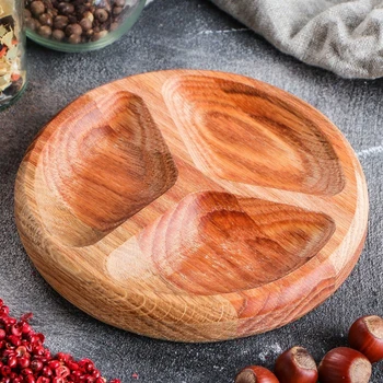 

Snack plate "Troika", d-15 cm, solid ash