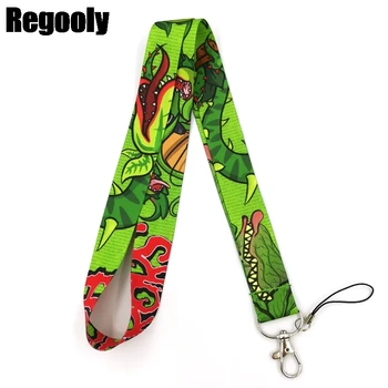 

10pcs Little shop of horrors Audrey Fashion simple keychain mobile phone neck lanyard key ID card phone USB key lanyard straps