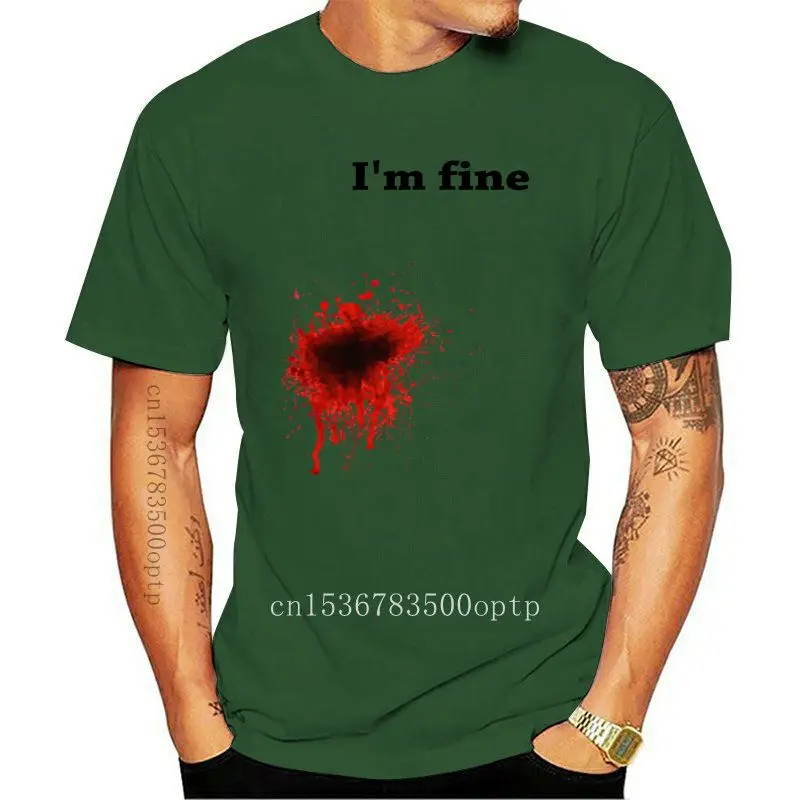 Забавная футболка I'm Fine Bloody хлопковая премиум-класса мужские Модные пальто с
