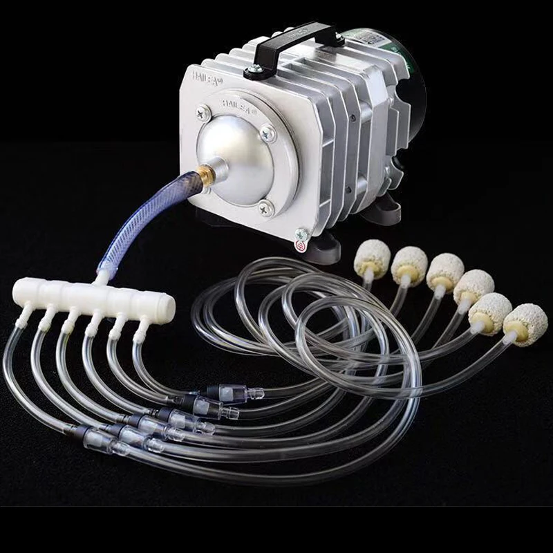 Hailea Luchtcompressor Compressor Voor Aquarium Elektromagnetische Aquarium Pomp Zuurstof Aquarium Visvijver Compressor