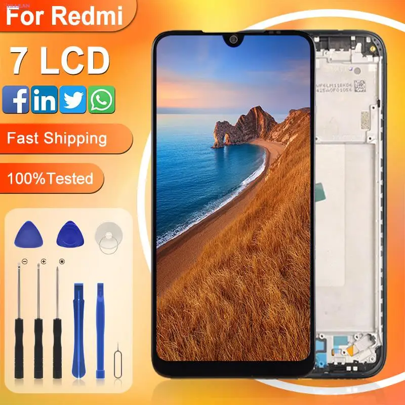HH Продвижение оригинальный дисплей для Xiaomi Redmi 7 LCD с сенсорным экраном Snapdragon 632