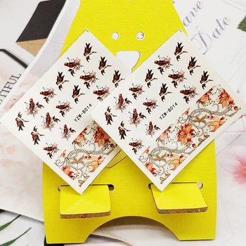 

2pc Stickers for Nails Bird Swallow Flowers Stripe Design Nail Art Decorations Manicure Decor Watercolor Nail Decal Stickers