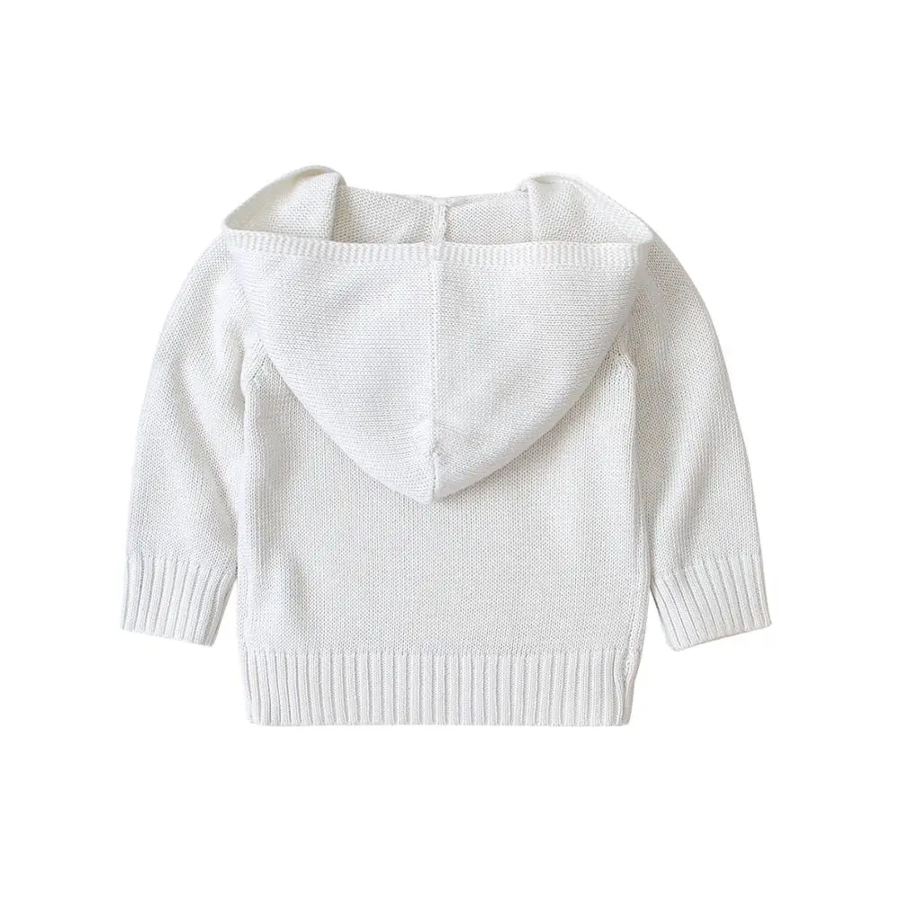 Baby Sweaters For Boys Cartoon Pattern Knitted Newborn Bebe Girls Bunny Jumpers White Outerwear Infant Knitwear Tops 0-2T Autumn