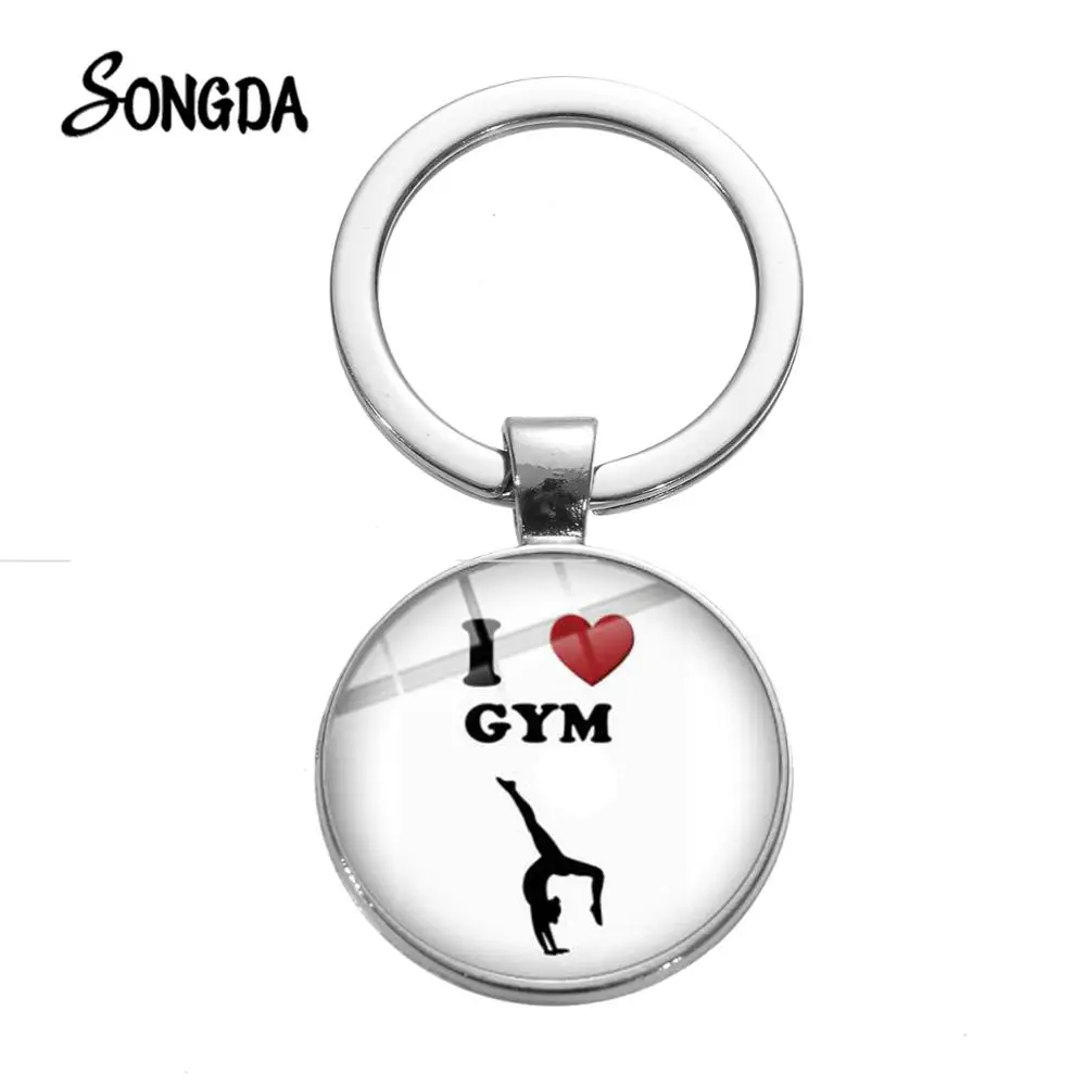 Я люблю гимнастику Вращающийся брелок Keep Calm And Love Gym красное сердце фото