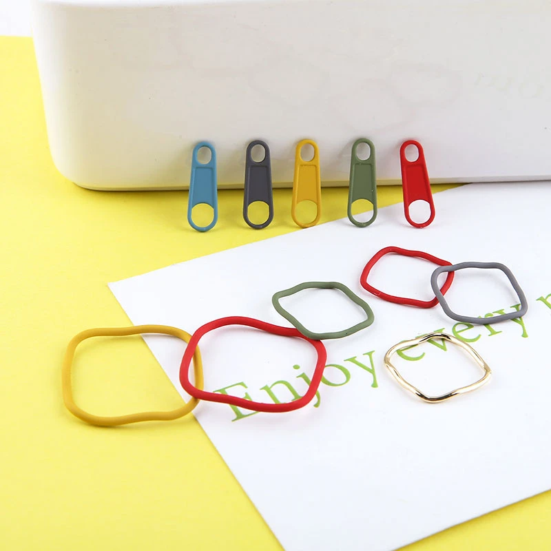 

6 pcs New Design frosted spray irregular hollow zipper accessories stud earrings for women Fashion material diy jewelry making