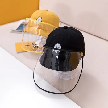 

0-2 Years Old Baby Mask Hat Prevent Saliva Splash Goggle Face Cover Visor Kids Anti Dust Fish Cap Children Protective Equipment