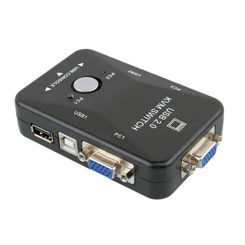 

Video Switcher Adapter Monitor 2-Port KVM For Keyboard Mouse USB2.0 Switch Box 1920*1440
