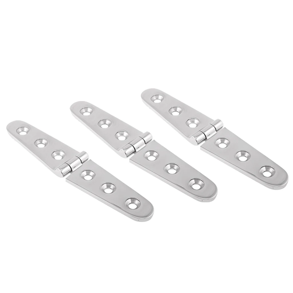 3PCS Heavy Duty 316 Stainless Steel 6' Cast Long Strap Hinge For Boat Marine