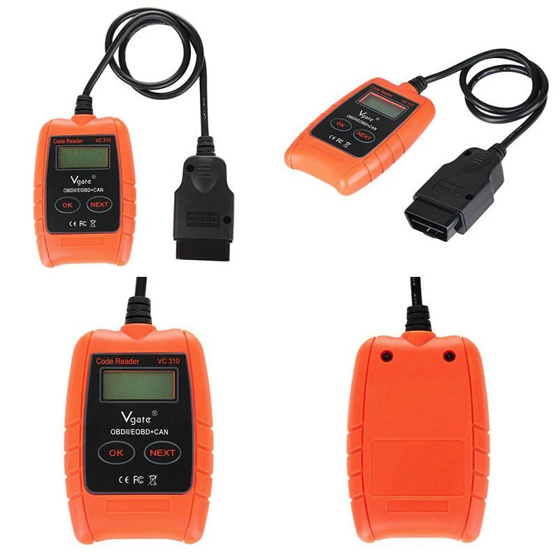 2017 Vgate VC310 OBD2 OBDII EOBD CAN автоматический сканер считыватель кодов и очиститель