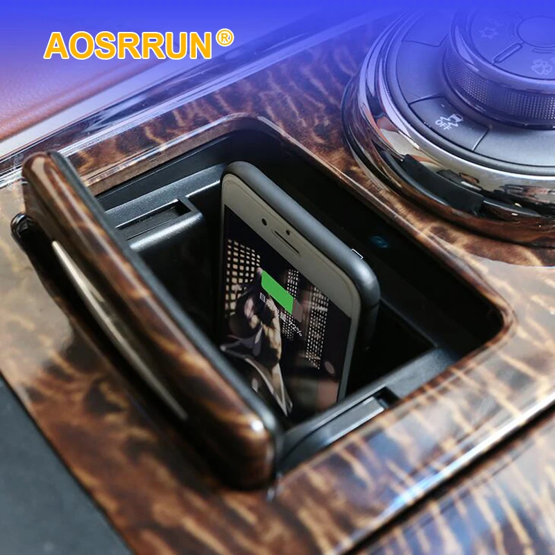 

Wireless charging QI of storage box of car wireless charger cover Covers Car accessories For nissan Patril y62 2012-2019