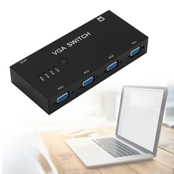 

4 In 1 Video Converter Splitter VGA Switcher HDMI Adapter Monitor For Laptop Synchronous Display Plug And Play Male To Female