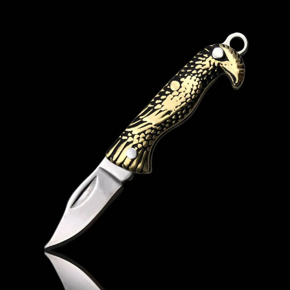 

Eagle Shape Knife Keychain Keyring Pendants Colorful & Multifunction Outdoor Survial Knife Portable Round Knife For Car AutoKey