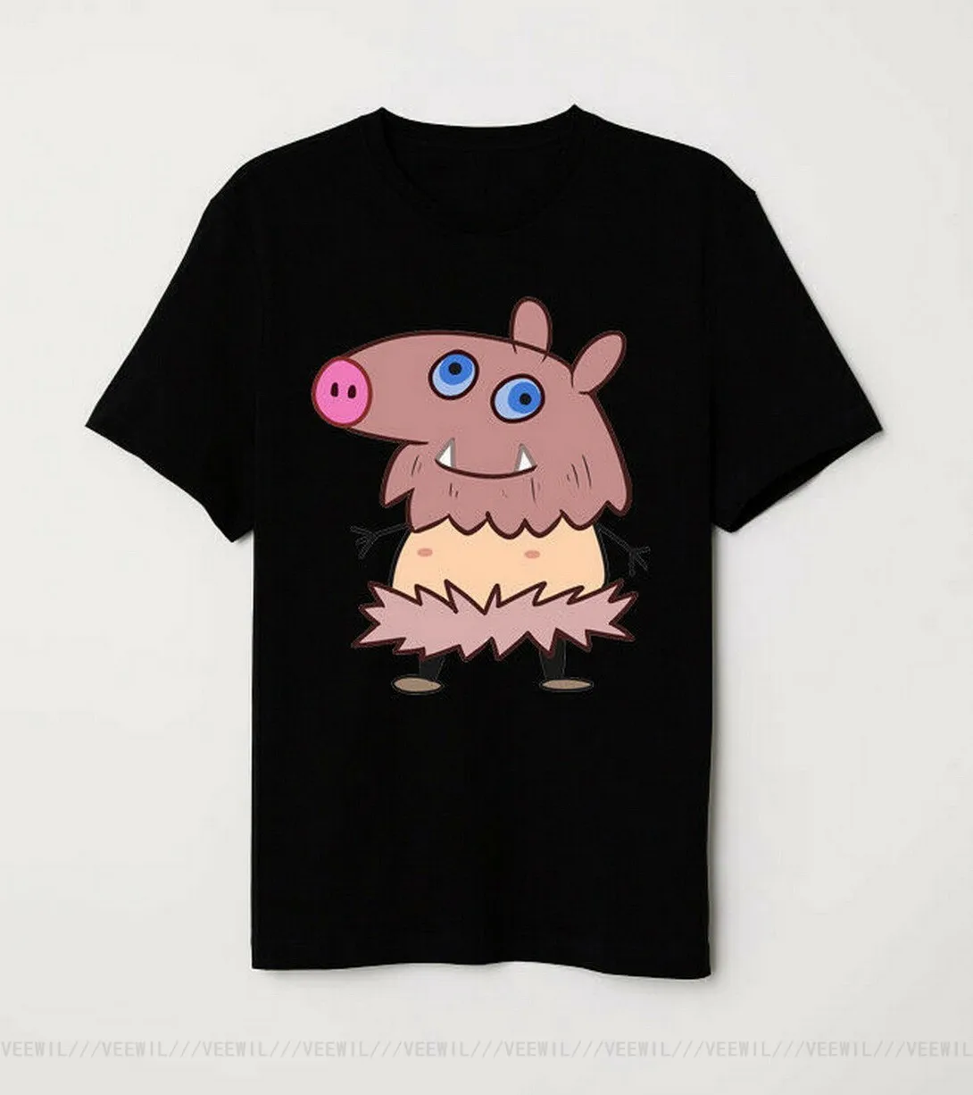 Demon Slayer Kimetsu No Yaiba Inosuke Pig Boy Funny Mashup Black Tops Tee T Shirt Harajuku T-Shirt | Мужская одежда