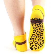 1 пара, женские эластичные носки для фитнеса и йоги, Силиконовые Мягкие хлопковые износостойкие нескользящие спортивные носки для спортзала, дышащие танцевальные носки