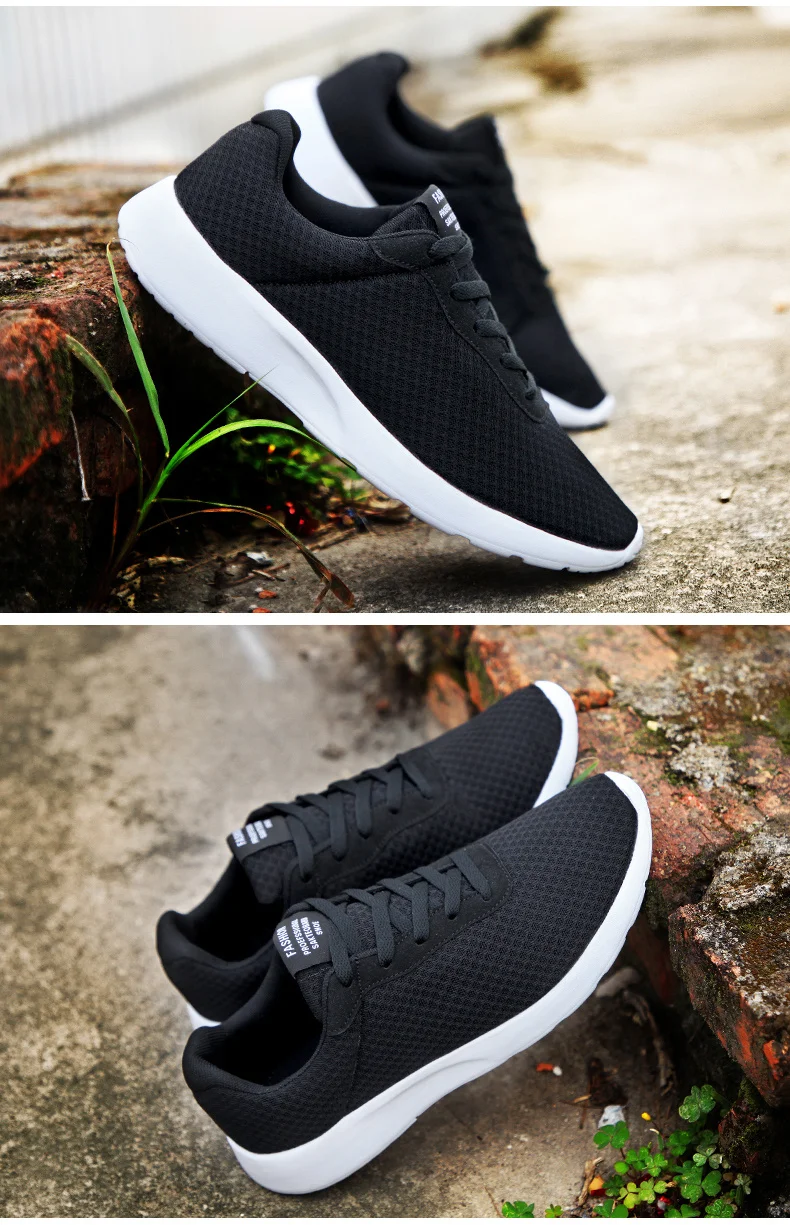 CcharmiX Men Shoes Couples Walking Sneakers Lace Up Spring Lightweight Mens Casual Shoes Breathable Big Size (9)