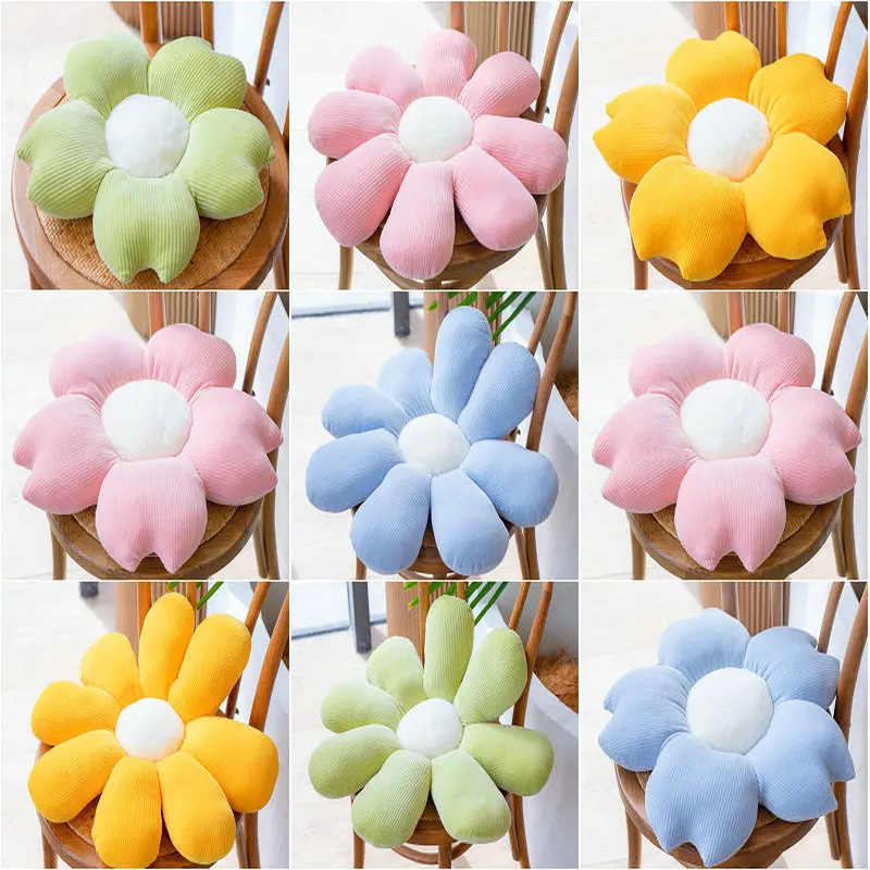 

INS Cherry Blossom Small Daisy Colored Petal Flower Comfortable Stretch Super Soft Cushion Plush Toy Funny Sweet Gift For Friend