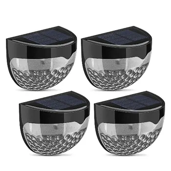 

4pcs Solar 6 LED Light Garden Lights Outdoor Waterproof Fence Yard Wall Lamp Auto Sensor Intelligent Lamps Lighting Wireless