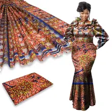 Новейшая модель; горячая Распродажа Гана Стиль атласные шелковые ткани с лентой из органзы Африканский Воск дизайн YB2