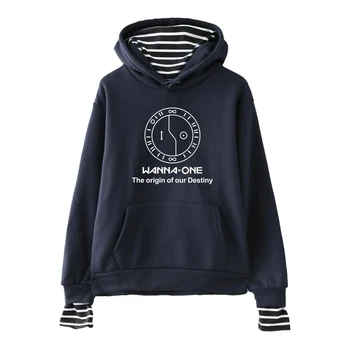 

Wanna One Kpop Fake Two Piece Hoodies Fashion Printed Women Long Sleeve New Trendy Hooded Sweatshirts 2018 Casual Hoodies