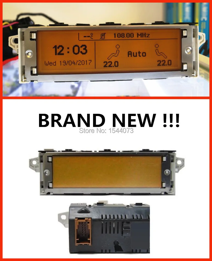 

2021 NEW !!!Screen Support USB + Dual-zone Air Bluetooth Display Monitor Yellow 12 Pin for Peugeot 307 407 408 citroen C4 C5