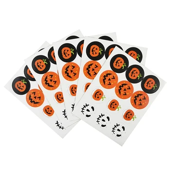 

120pcs 3cm Halloween Pumpkin Ghost Handmade Packaging Sealing Label Sticker DIY Halloween Gift Stickers Halloween Decoration