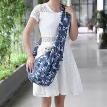 Простой синий фон, сумка для мобильного телефона с регулировкой пряжки, сумка для питомца, белый маленький узор, камуфляжная тканевая сумка, портативный рюкзак для питомца