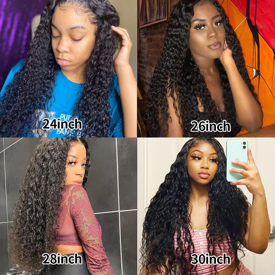 30 34 Inch Loose Deep Wave HD Frontal Wigs for Women Curly Human Hair  Brazilian 13x4 Wet And Wavy Water Wave Full Lace Front Wig - Strands of  Beauty