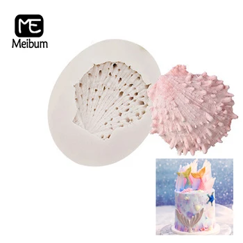 

Ocean Shellfish Theme Silicone Mold Sea Shells Sector Shape Cake Decorating Mould Fondant Chocolate Pastry Baking Tools